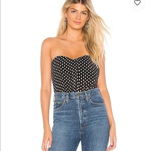 Black and white polka dot top from revolve